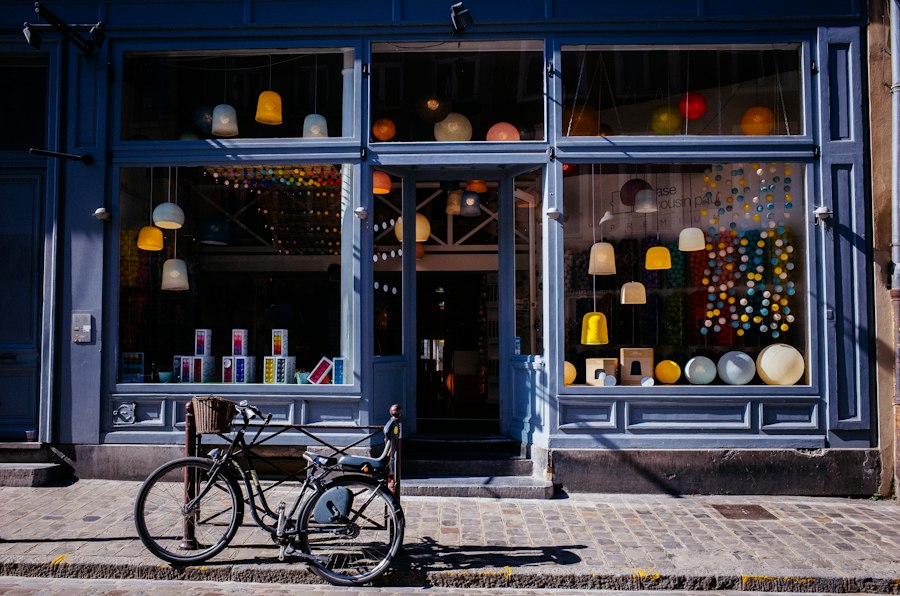 A small retail storefront on a city street